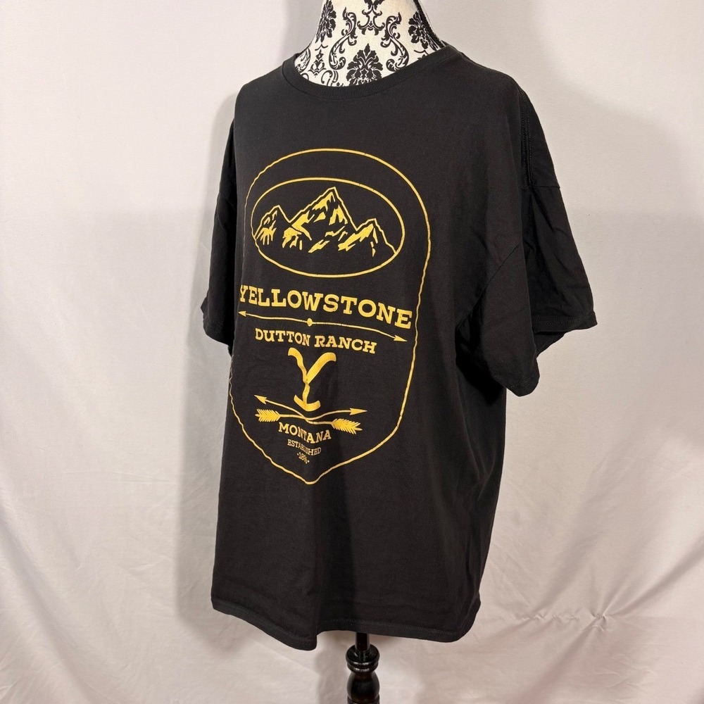 Yellowstone Dutton Ranch Montana Graphic T-Shirt Black XL Paramount Network - Picture 2 of 11